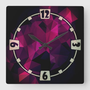 Reloj Cuadrado Resumen de diseño de elementos geométricos poligon
