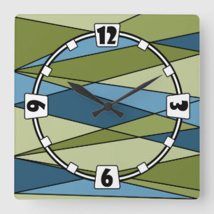 Reloj Cuadrado Resumen de formas geométricas modernas triángulos