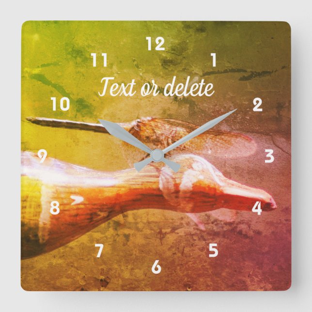 Reloj Cuadrado Resumen de insectos piloto de Dragonfly Co Persona (Anverso)