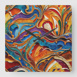 Reloj Cuadrado Resumen de las ilustraciones superficiales 1211 - 