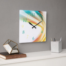 Reloj Cuadrado Resumen de Swirl 2