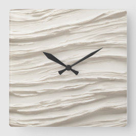 Reloj Cuadrado Resumen de textura de marfil