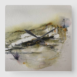 Reloj Cuadrado Resumen del paisaje de los colores otoñales