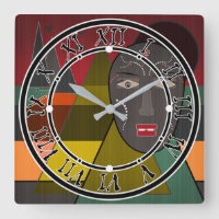 Resumen máscara africana en colores retro vintage