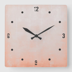 Reloj Cuadrado Resumen moderno simple de gris de la pimienta rúst