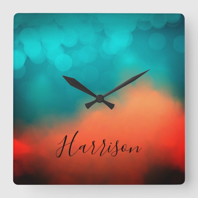 Reloj Cuadrado Resumen Nombre del guión del arte Cuadrado del Nar (Anverso)