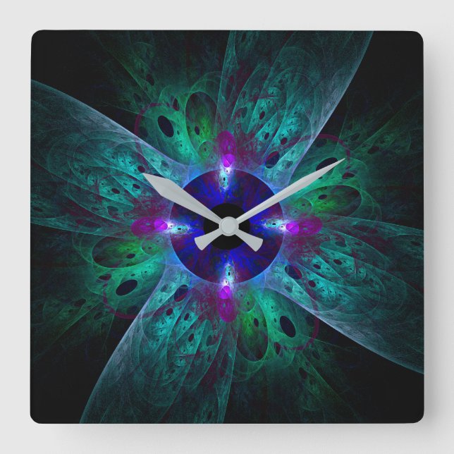 Reloj Cuadrado Resumen ocular Plaza del Arte (Anverso)