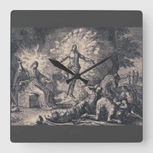Reloj Cuadrado Resurrección de Jesucristo por Jan Luyken