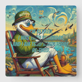 Reloj Cuadrado Retirado y Relajado