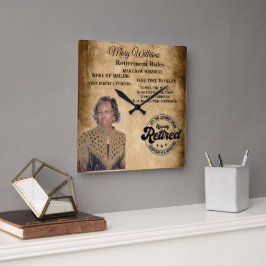 Reloj Cuadrado Retiro fotográfico