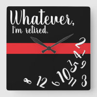 Retiro gracioso de bombero de línea roja delgada