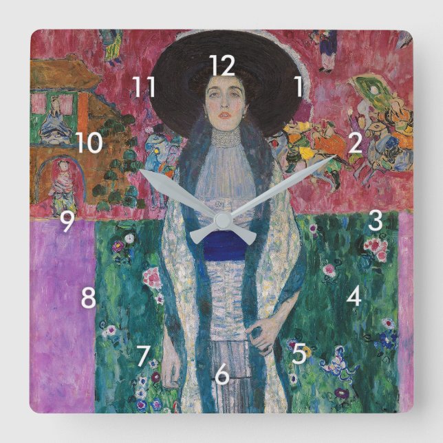 Reloj Cuadrado Retrato de Adele Bloch Bauer, Gustav Klimt (Anverso)