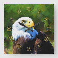 Retrato de arte de vida silvestre del águila calva
