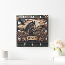 Retrato de caballo con granero y águilas al anoche