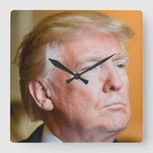 Reloj Cuadrado Retrato de Donald Trump