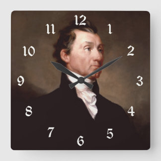 Reloj Cuadrado Retrato de James Monroe, primer presidente norteam