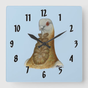 Reloj Cuadrado Retrato de pichón de Figurita valenciana