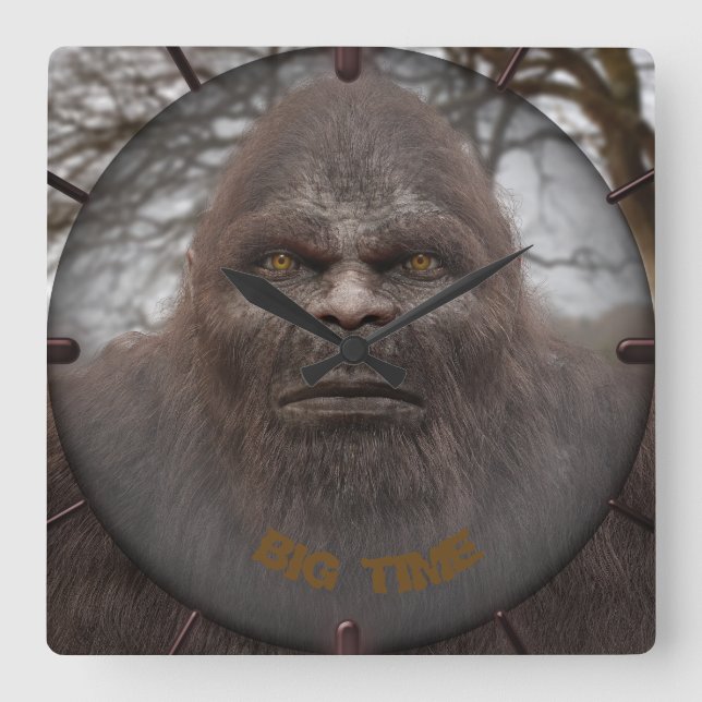 RELOJ CUADRADO RETRATO DE SASQUATCH DE BIGFOOT (Anverso)