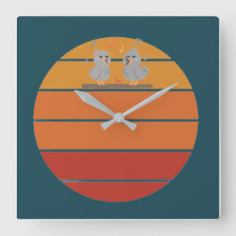 Reloj Cuadrado Retro.