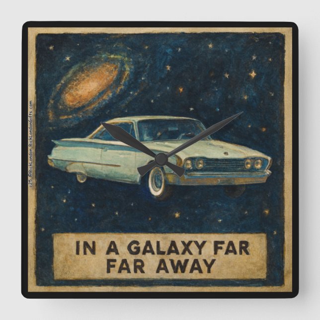 Reloj Cuadrado Retro Cruiser in Deep Space  (Anverso)