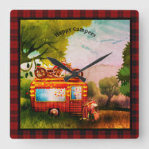 Retro Happy Campers Trailer Trash Buffalo Placa