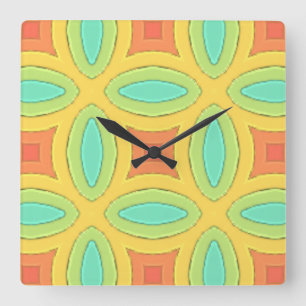 Reloj Cuadrado Retro Moderno Geométrico Ovalado de Siglo XX