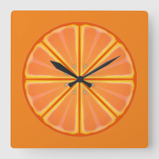 Reloj Cuadrado Retro Orange