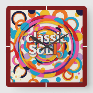 Reloj Cuadrado "Retro Rhythms"