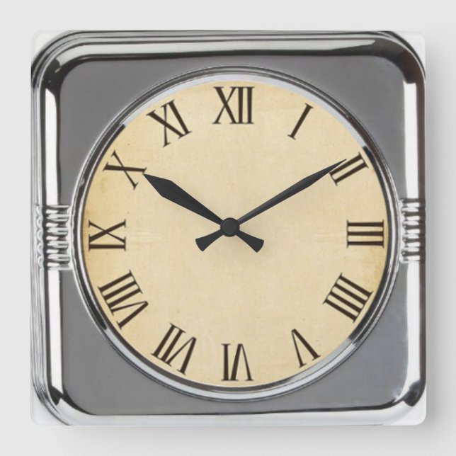Reloj Cuadrado Retro style (Anverso)