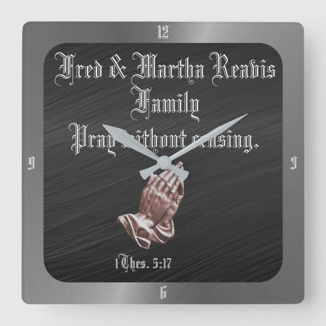 RELOJ CUADRADO REZAR SIN CESAR (Anverso)