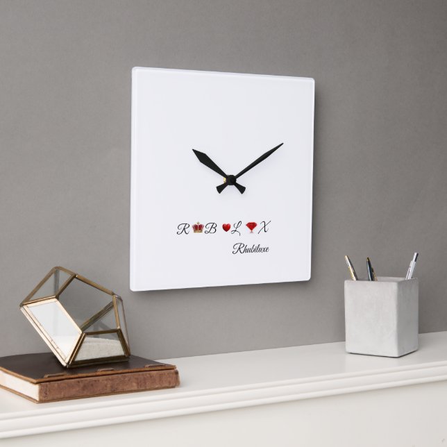 Reloj Cuadrado Rhubiluxe  (Oficina)