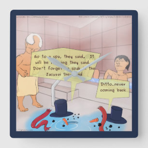 Reloj Cuadrado Rick London Comic Snowman Square Wall Clock