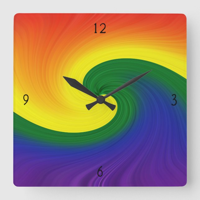 Reloj Cuadrado Ride the Wave  Square Wall Clock (Anverso)