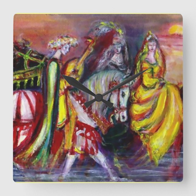 RELOJ CUADRADO RIDERS EN LA NOCHE (Anverso)