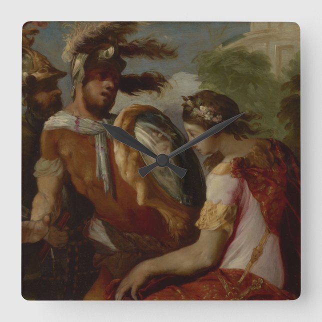 Reloj Cuadrado Rinaldo y el Espejo-Escudo, c.1650-55 (Anverso)