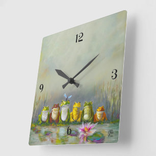 Reloj Cuadrado Río Ribbit