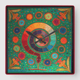 Reloj Cuadrado Ritual de serpiente chamán