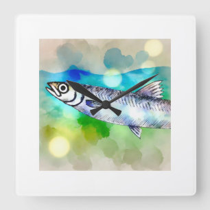 Reloj Cuadrado River Sardine 120724AREF113 - Watercolor