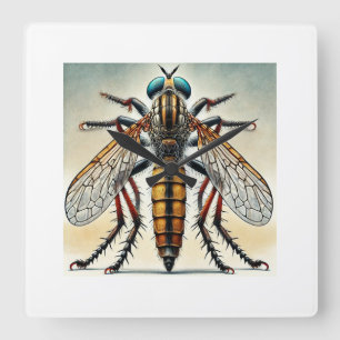 Reloj Cuadrado Robber fly 141024IREF219 - Watercolor