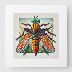 Reloj Cuadrado Robber Fly 230824IREF220 - Watercolor