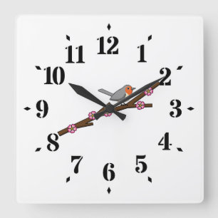 Reloj Cuadrado Robin en Sakura