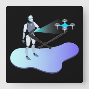 Reloj Cuadrado Robótico