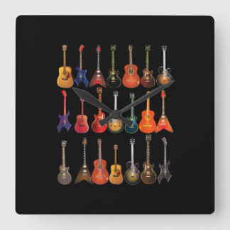 Reloj Cuadrado Rock De Guitarra Y Roll Instrumentos Musicales Reg