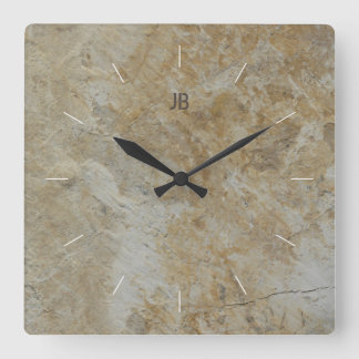 Reloj Cuadrado ROCK FACE | imagen de piedra texturizada natural