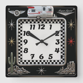 Reloj Cuadrado Rockabilly
