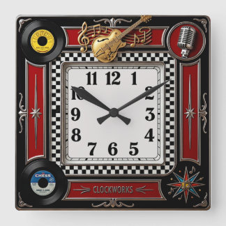 Reloj Cuadrado Rockabilly