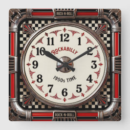Reloj Cuadrado Rockabilly