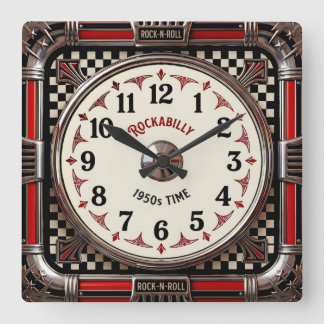 Reloj Cuadrado Rockabilly