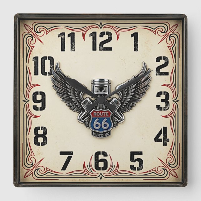 Reloj Cuadrado Rockabilly  (Anverso)