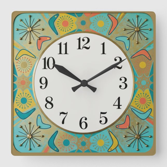 Reloj Cuadrado Rockabilly (Anverso)